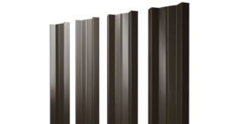 Штакетник М-образный А с прямым резом 0.45 Drap RR 32 темно-коричневый