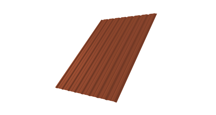 Профнастил С10В 0.5 Satin Мatt RAL 8004 терракота