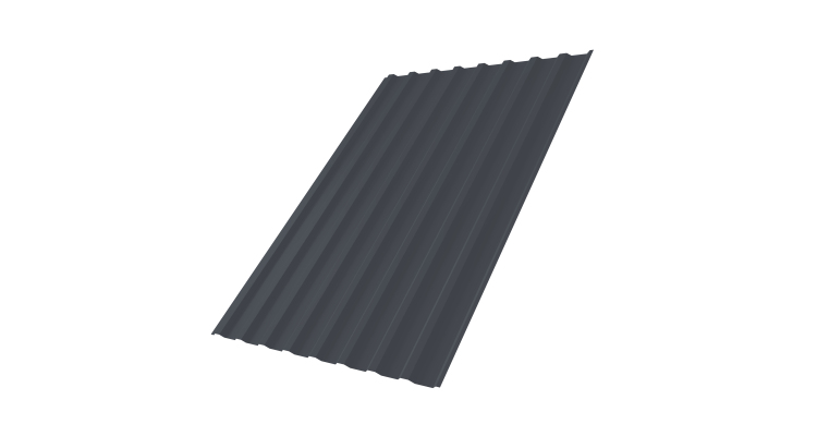 Профнастил С20В 0,5 Satin Мatt RAL 7024 мокрый асфальт