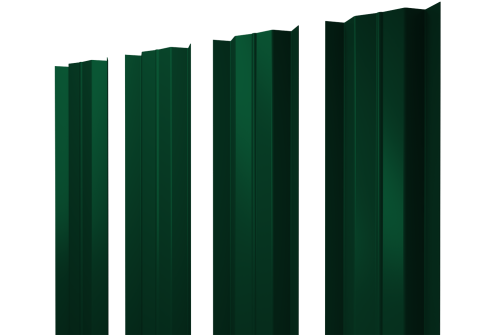 Штакетник М-образный В с прямым резом 0.5 Satin RAL 6005 зеленый мох