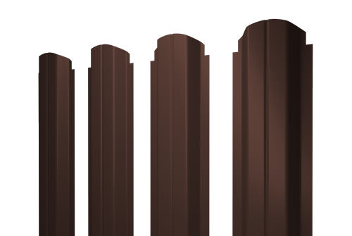 Штакетник П-образный А фигурный 0,4 PE-Double RAL 8017 шоколад