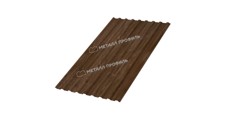 Профилированный лист МП-20x1100-B (ECOSTEEL_MA-01-МореныйДуб-0,5)