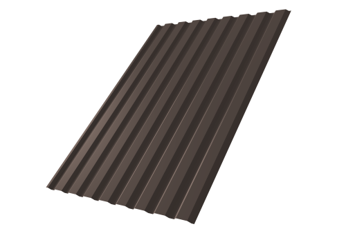 Профнастил С20А 0.45 PE RR 32 темно-коричневый