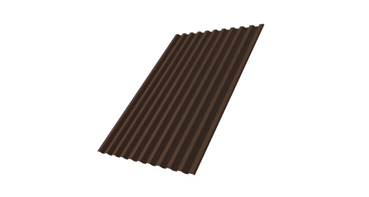 Профнастил С21R 0,7 PE-Double RAL 8017 шоколад