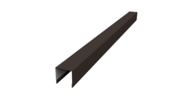 Планка вертикальная лицевая для забора жалюзи Palermo 0,5 PurPro Matt 275 RR 32 темно-коричневый (2,5м)