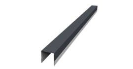 Планка вертикальная обратная для забора жалюзи Palermo 0,5 Atlas X RAL 7024 мокрый асфальт (3м)