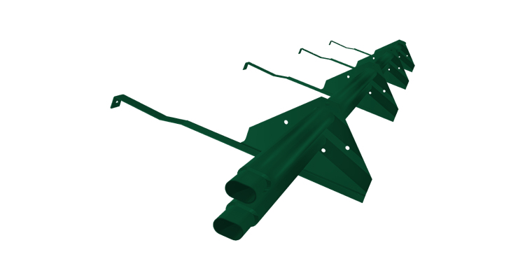 Снегозадержатель трубчатый для натуральной черепицы Стандарт RAL 6005 3м (профиль до 50мм)