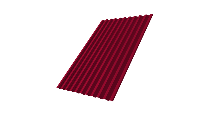 Профнастил С21 R 0.45 PE RAL 3003 рубиново красный